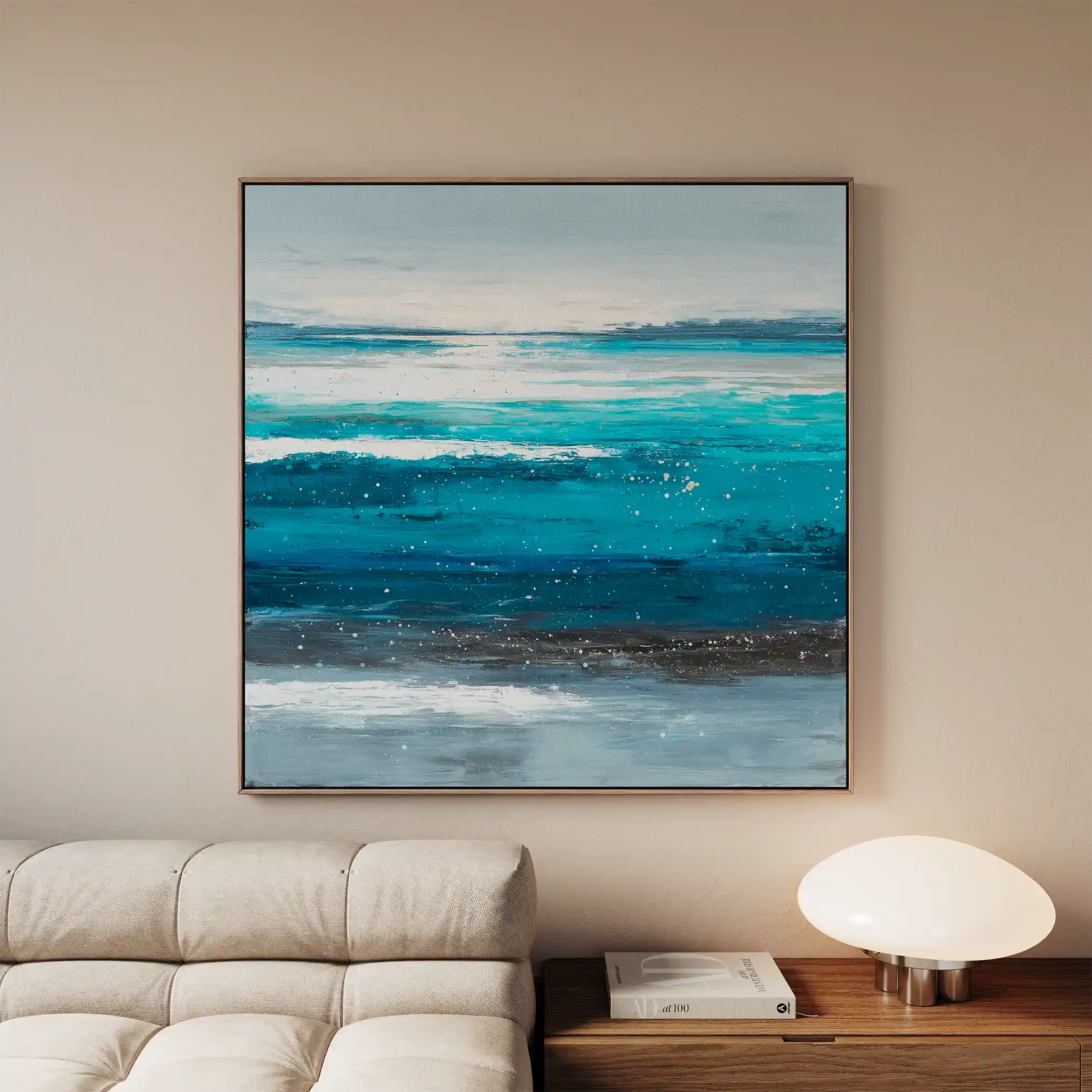Abstract 1389 Canvas Art 60 x 60 cm / Black