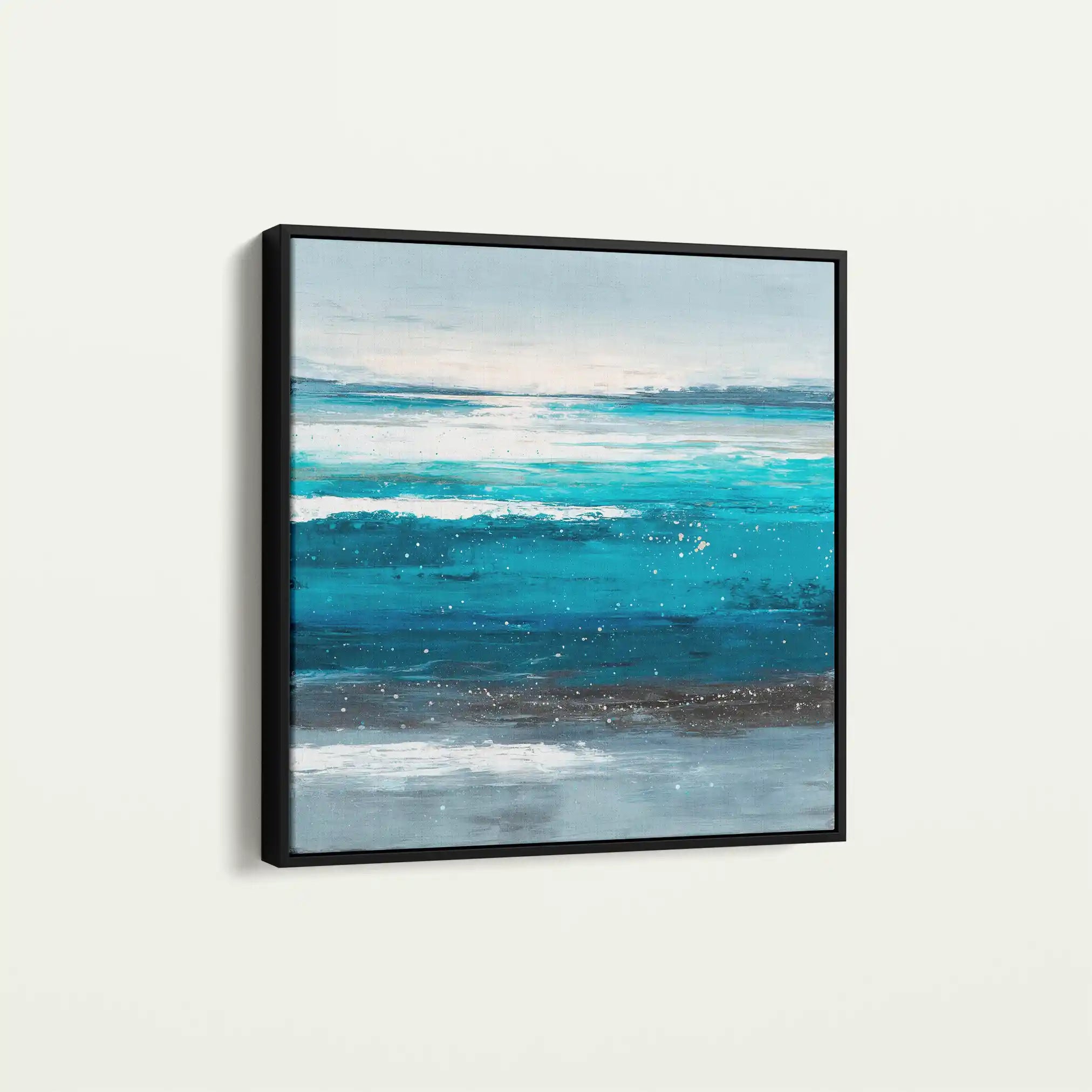 Abstract 1389 Canvas Art 60 x 60 cm / Black