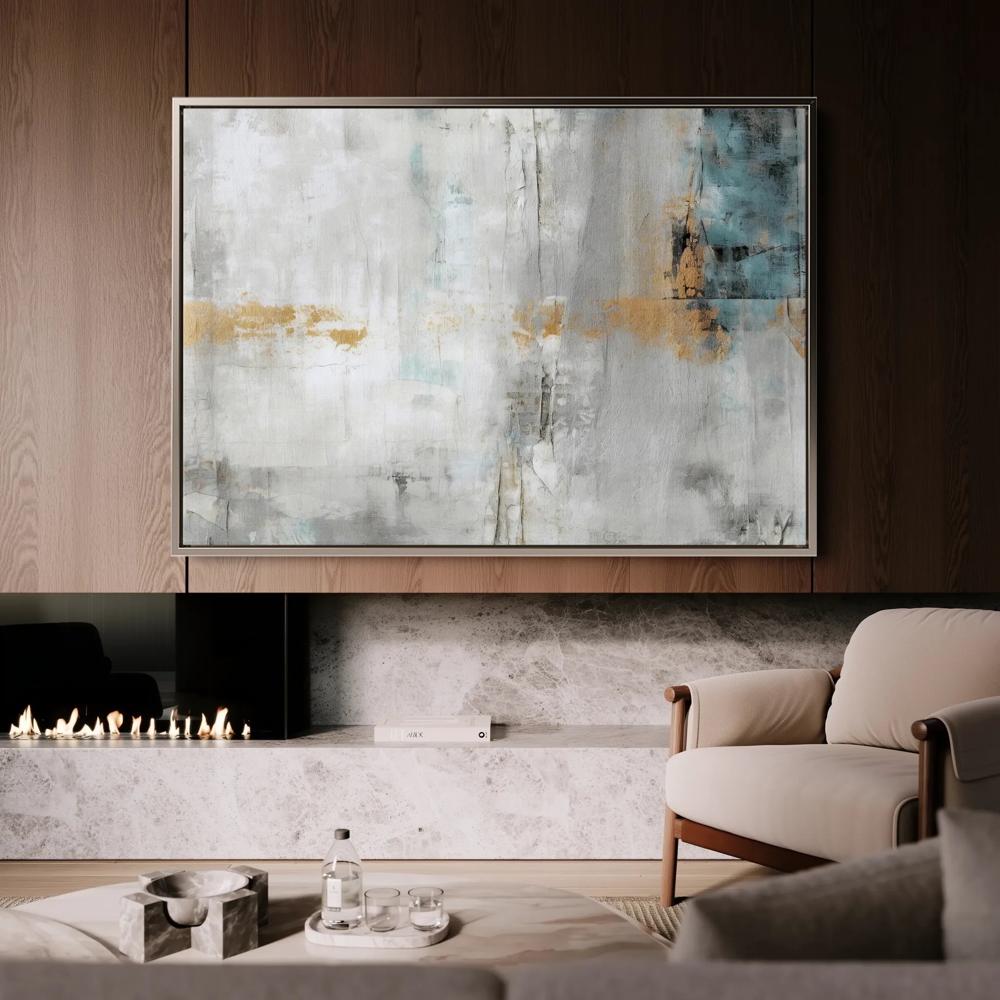 Abstract 139 Canvas Art 18" x 24" / 45 x 60 cm / Black