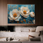 Floral 139 Canvas Art 18" x 24" / 45 x 60 cm / Black