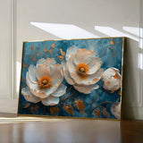Floral 139 Canvas Art 18" x 24" / 45 x 60 cm / Black
