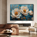 Floral 139 Canvas Art 18" x 24" / 45 x 60 cm / Black