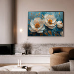 Floral 139 Canvas Art 18" x 24" / 45 x 60 cm / Black