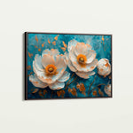 Floral 139 Canvas Art 18" x 24" / 45 x 60 cm / Black