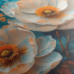 Floral 139 Canvas Art 18" x 24" / 45 x 60 cm / Black