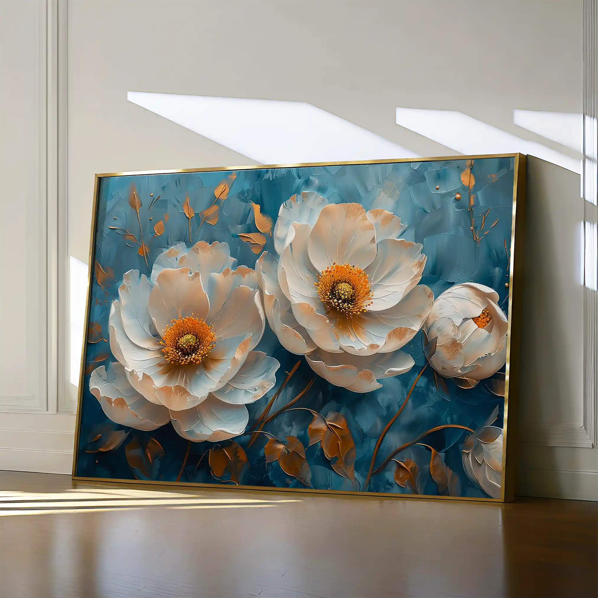 Floral 139 Canvas Art 60 x 40 cm / Black