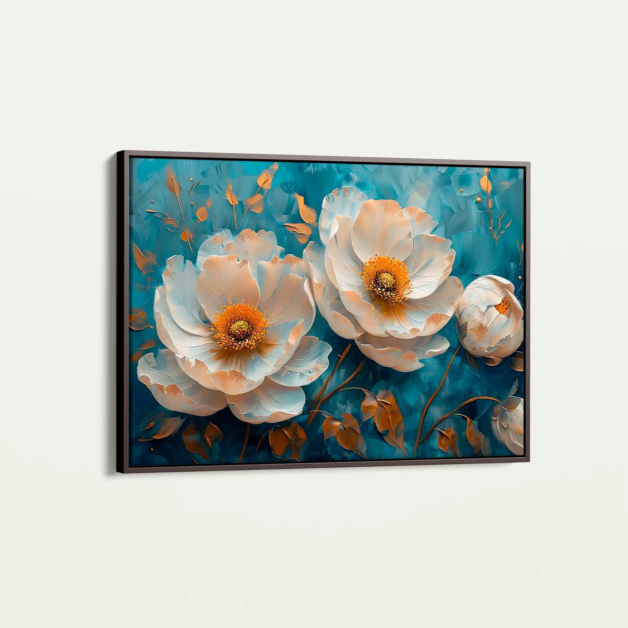 Floral 139 Canvas Art 60 x 40 cm / Black