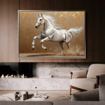 Horses 139 Canvas Art 18" x 24" / 45 x 60 cm / Black