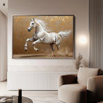 Horses 139 Canvas Art 18" x 24" / 45 x 60 cm / Black