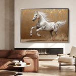 Horses 139 Canvas Art 18" x 24" / 45 x 60 cm / Black