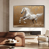 Horses 139 Canvas Art 18" x 24" / 45 x 60 cm / Black