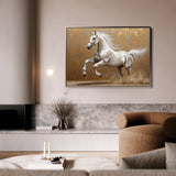 Horses 139 Canvas Art 18" x 24" / 45 x 60 cm / Black