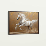 Horses 139 Canvas Art 18" x 24" / 45 x 60 cm / Black