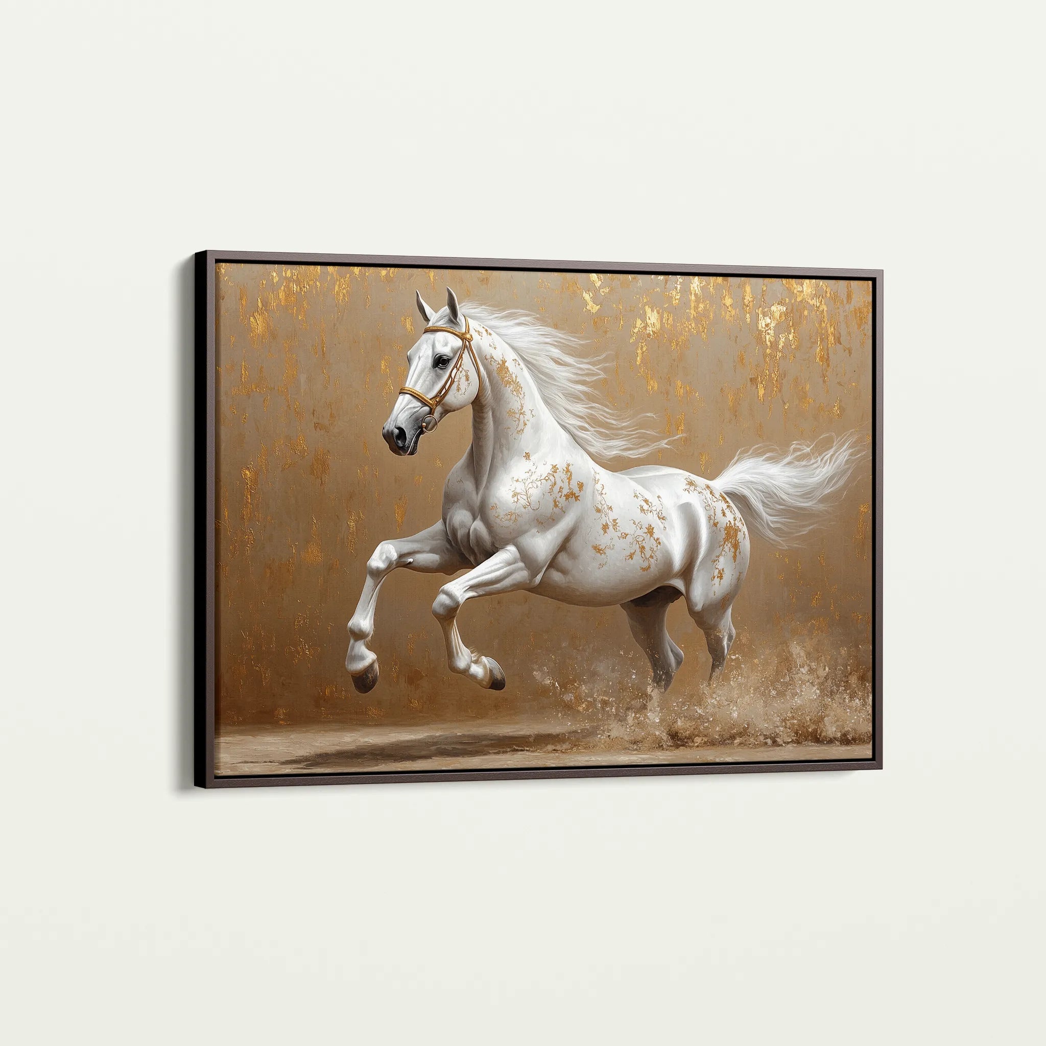 Horses 139 Canvas Art 18" x 24" / 45 x 60 cm / Black
