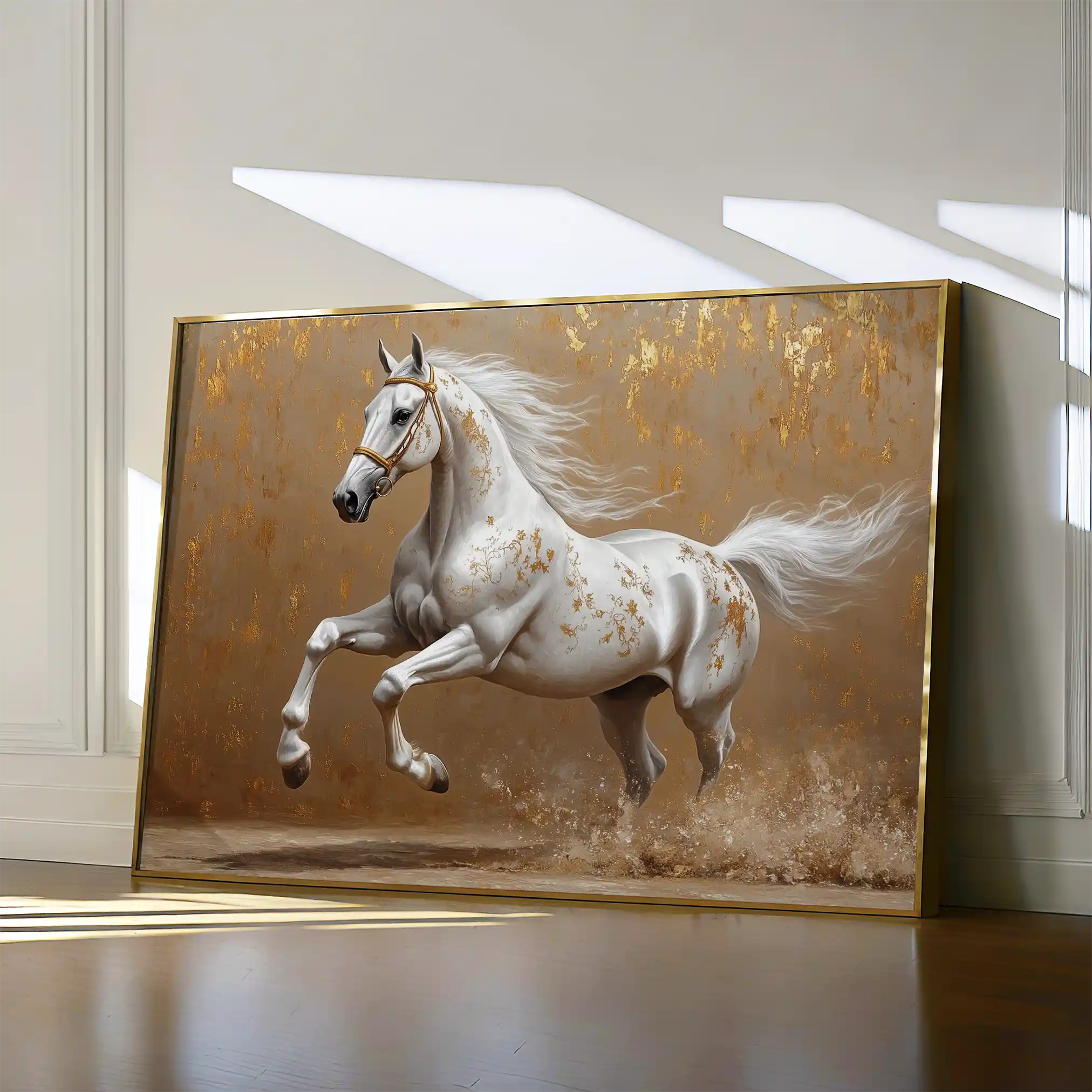 Horses 139 Canvas Art 60 x 40 cm / Black