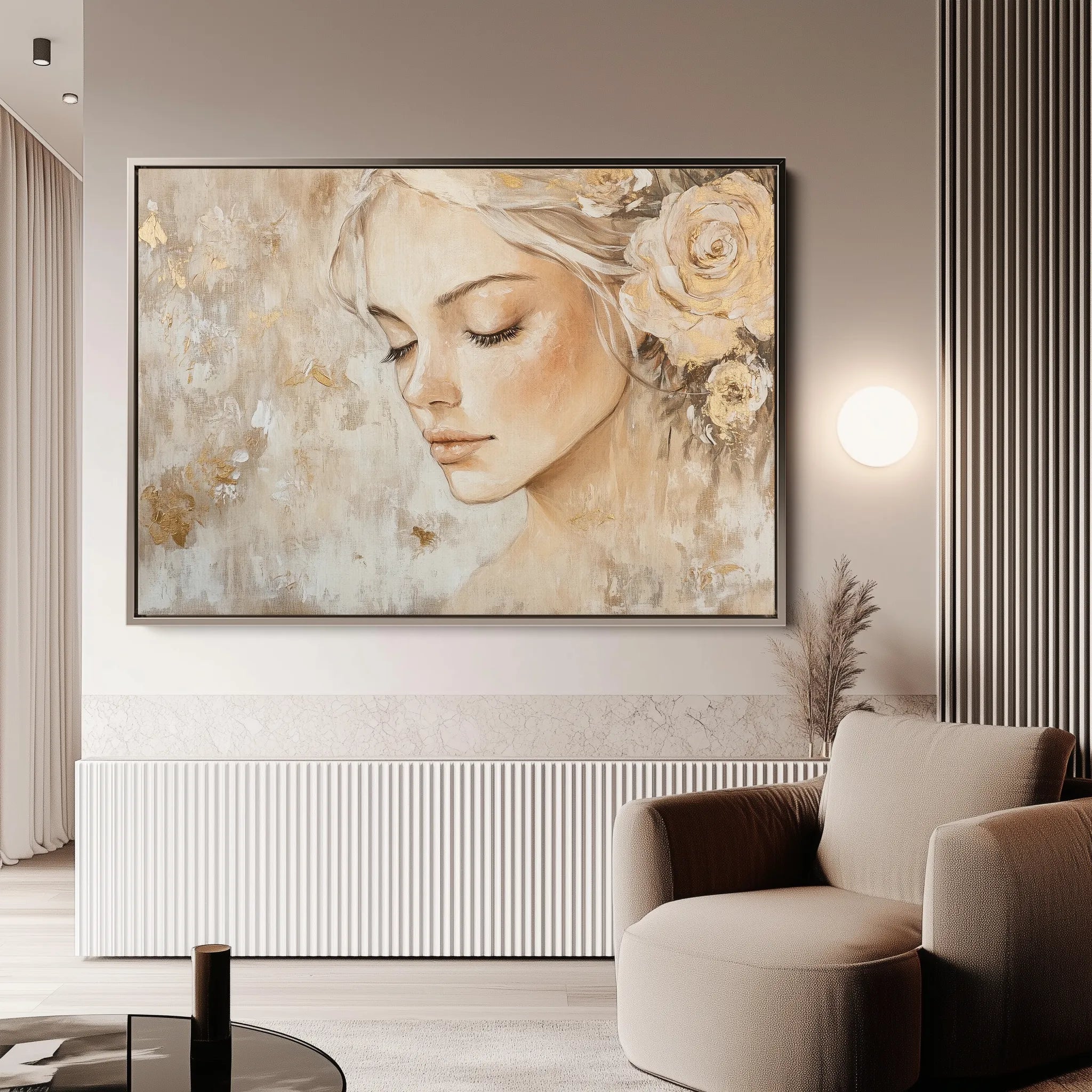 Portrait 139 Canvas Art 18" x 24" / 45 x 60 cm / Black