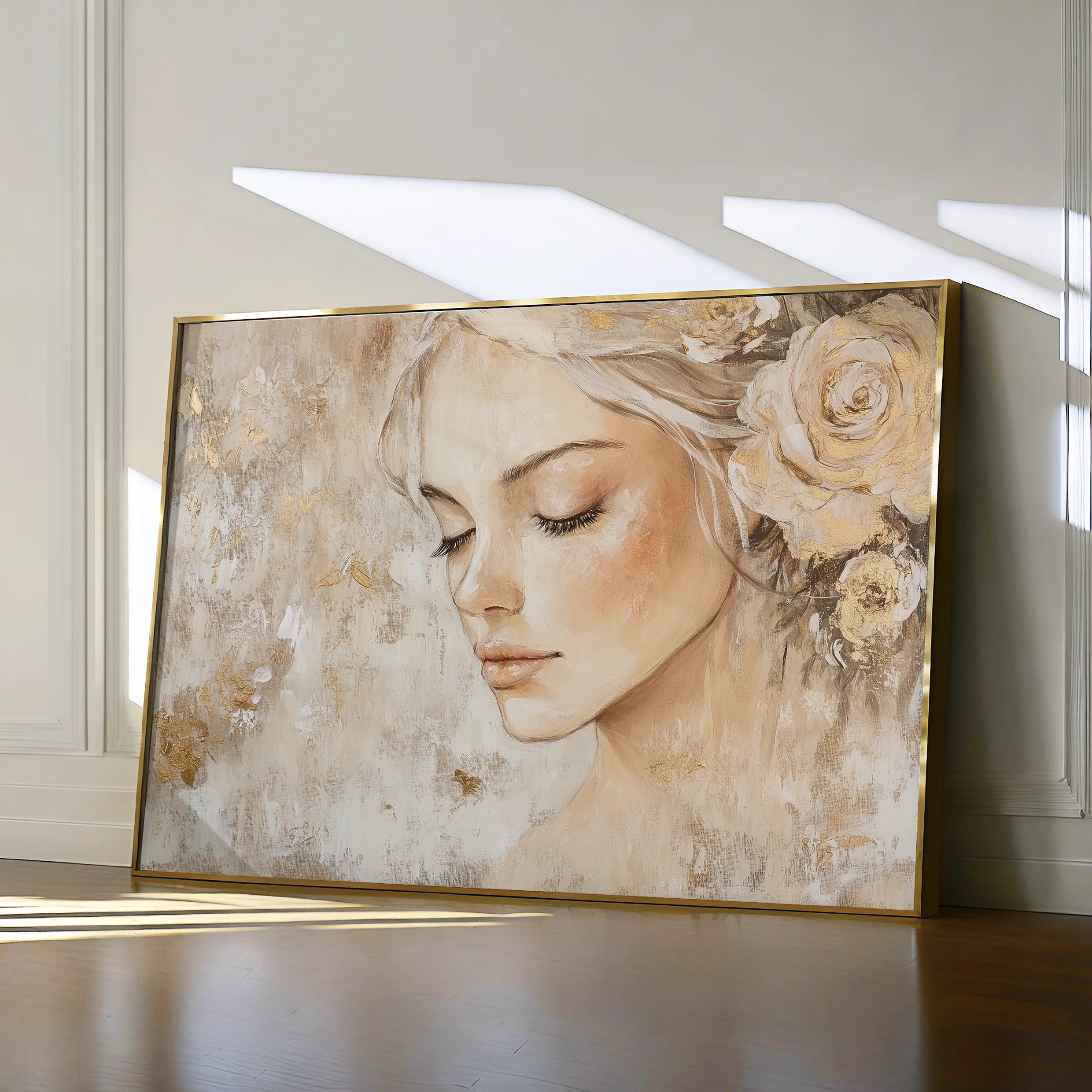 Portrait 139 Canvas Art 18" x 24" / 45 x 60 cm / Black