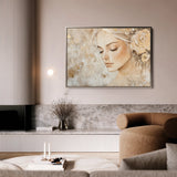 Portrait 139 Canvas Art 18" x 24" / 45 x 60 cm / Black