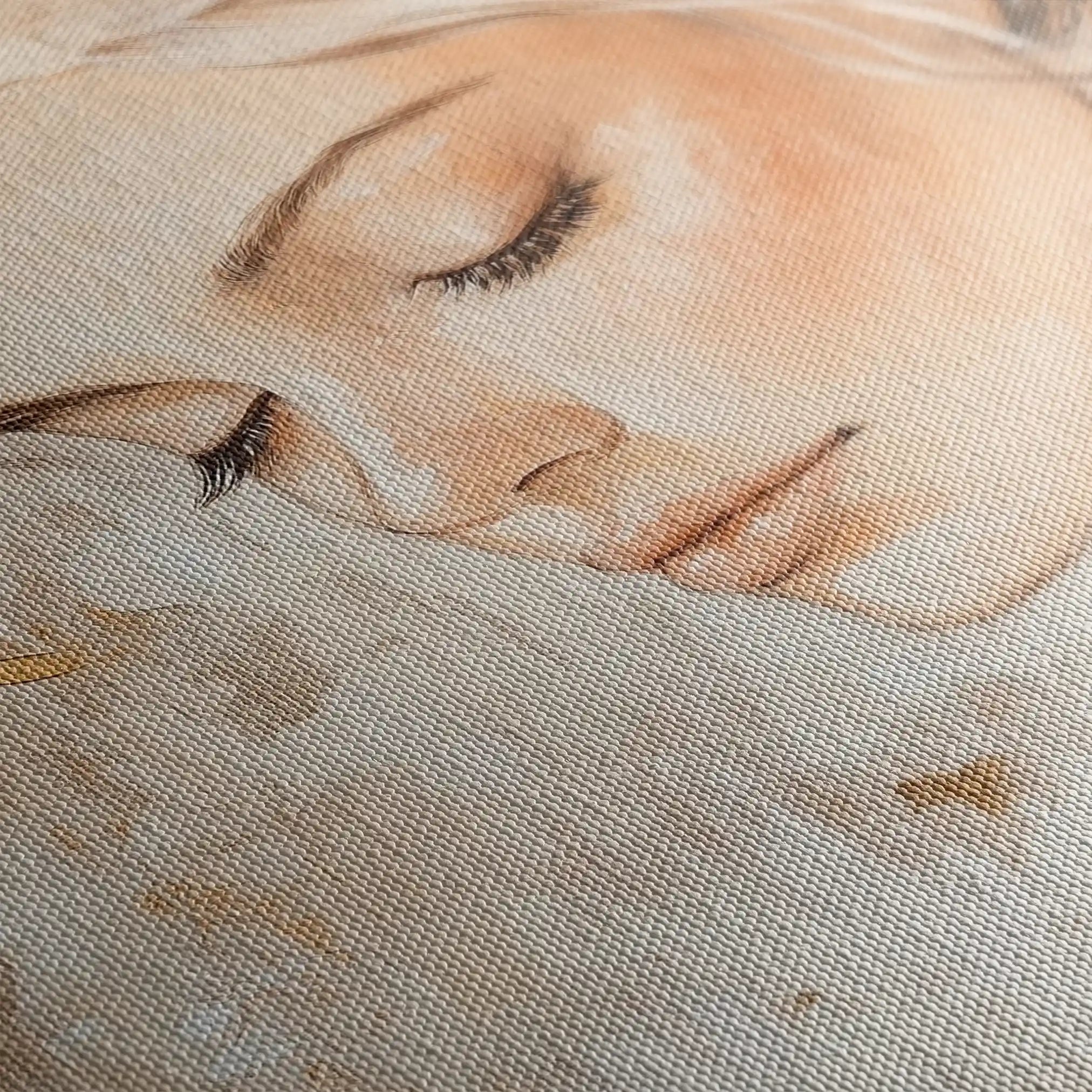 Portrait 139 Canvas Art 60 x 40 cm / Black