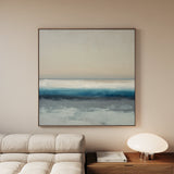 Abstract 1390 Canvas Art 16" x 16" / 40 x 40 cm / Black
