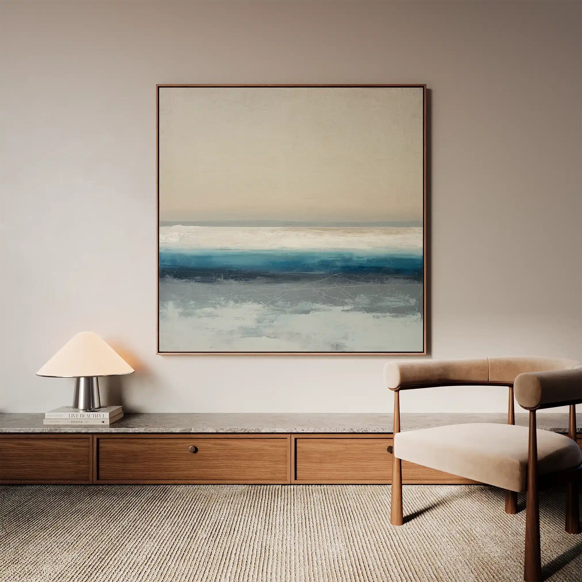 Abstract 1390 Canvas Art 60 x 60 cm / Black