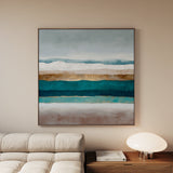 Abstract 1391 Canvas Art 16" x 16" / 40 x 40 cm / Black