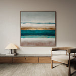 Abstract 1391 Canvas Art 16" x 16" / 40 x 40 cm / Black