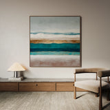 Abstract 1391 Canvas Art 16" x 16" / 40 x 40 cm / Black