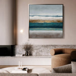 Abstract 1391 Canvas Art 16" x 16" / 40 x 40 cm / Black
