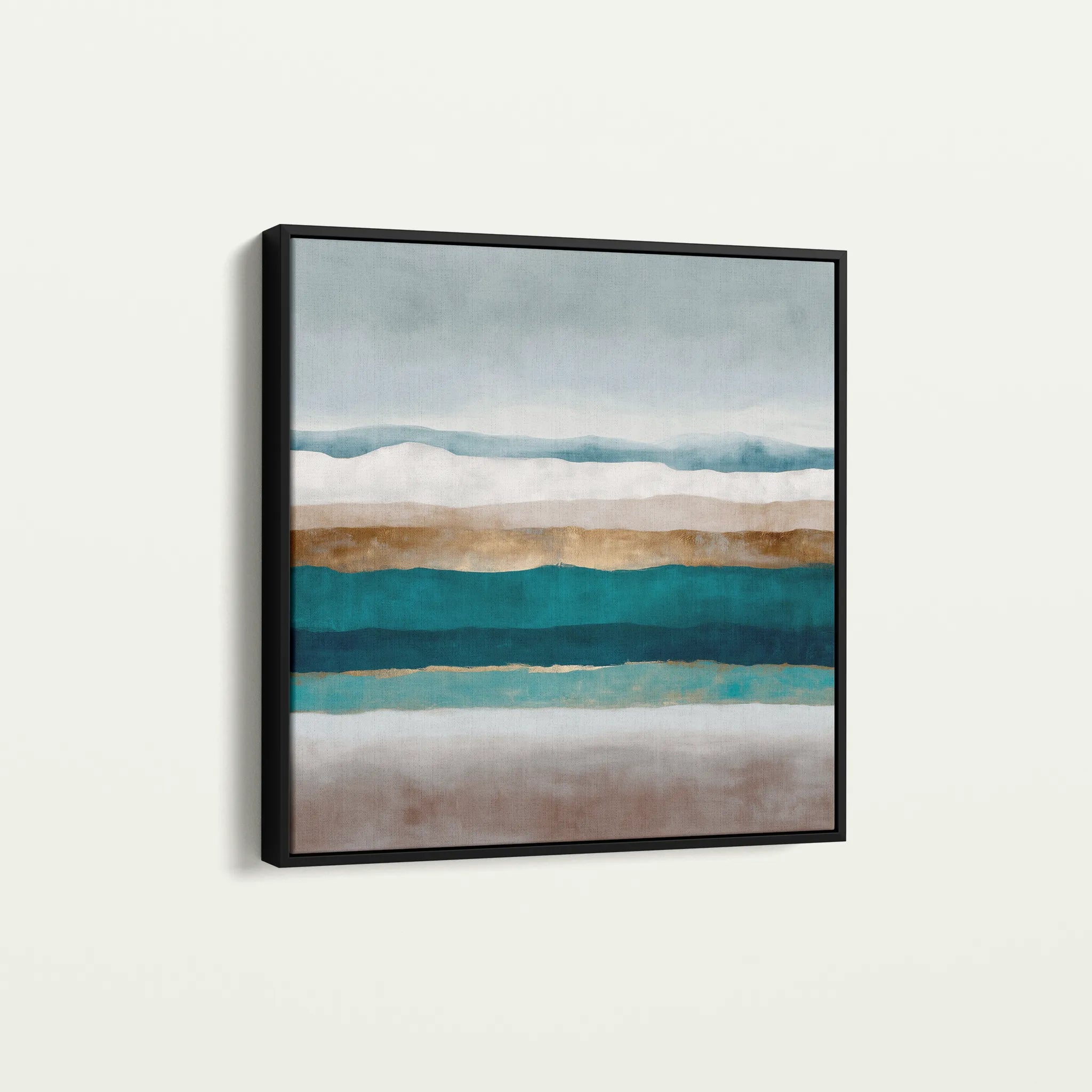 Abstract 1391 Canvas Art 16" x 16" / 40 x 40 cm / Black
