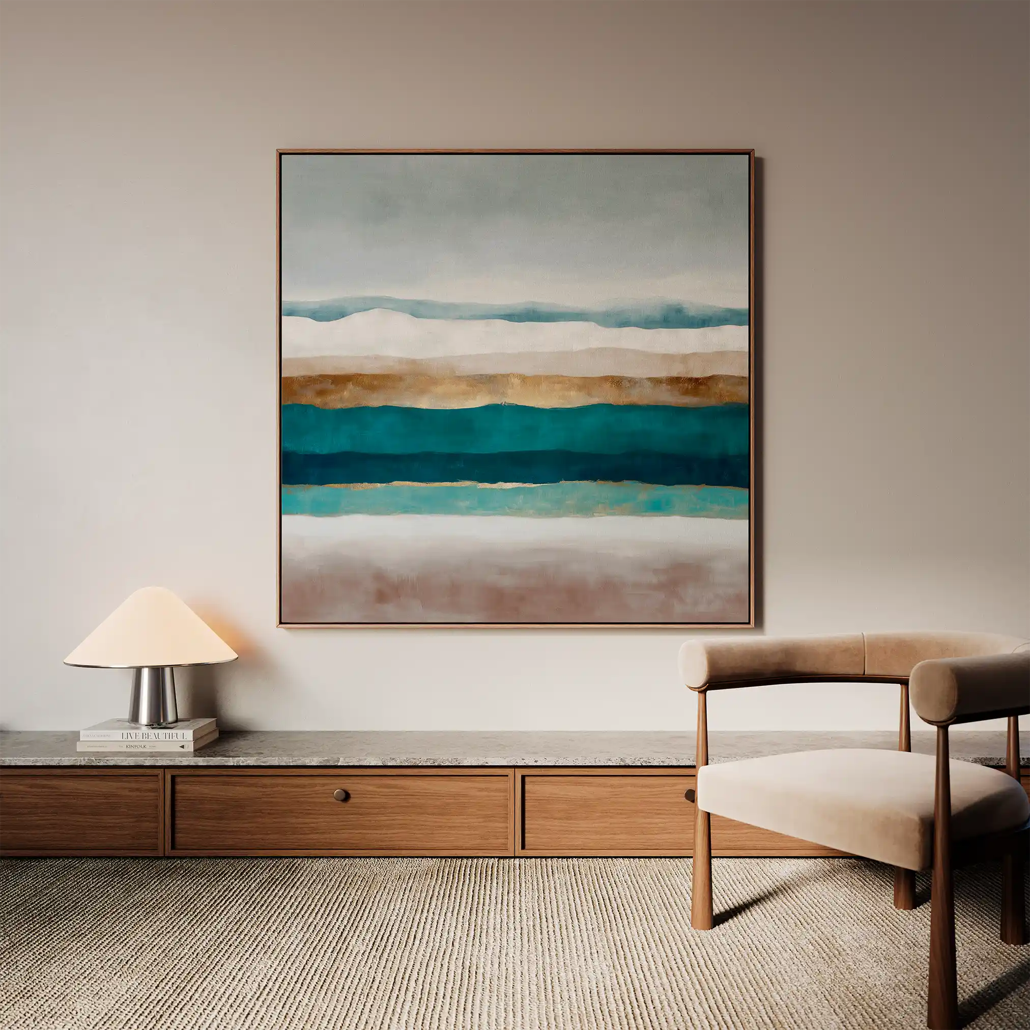 Abstract 1391 Canvas Art 60 x 60 cm / Black