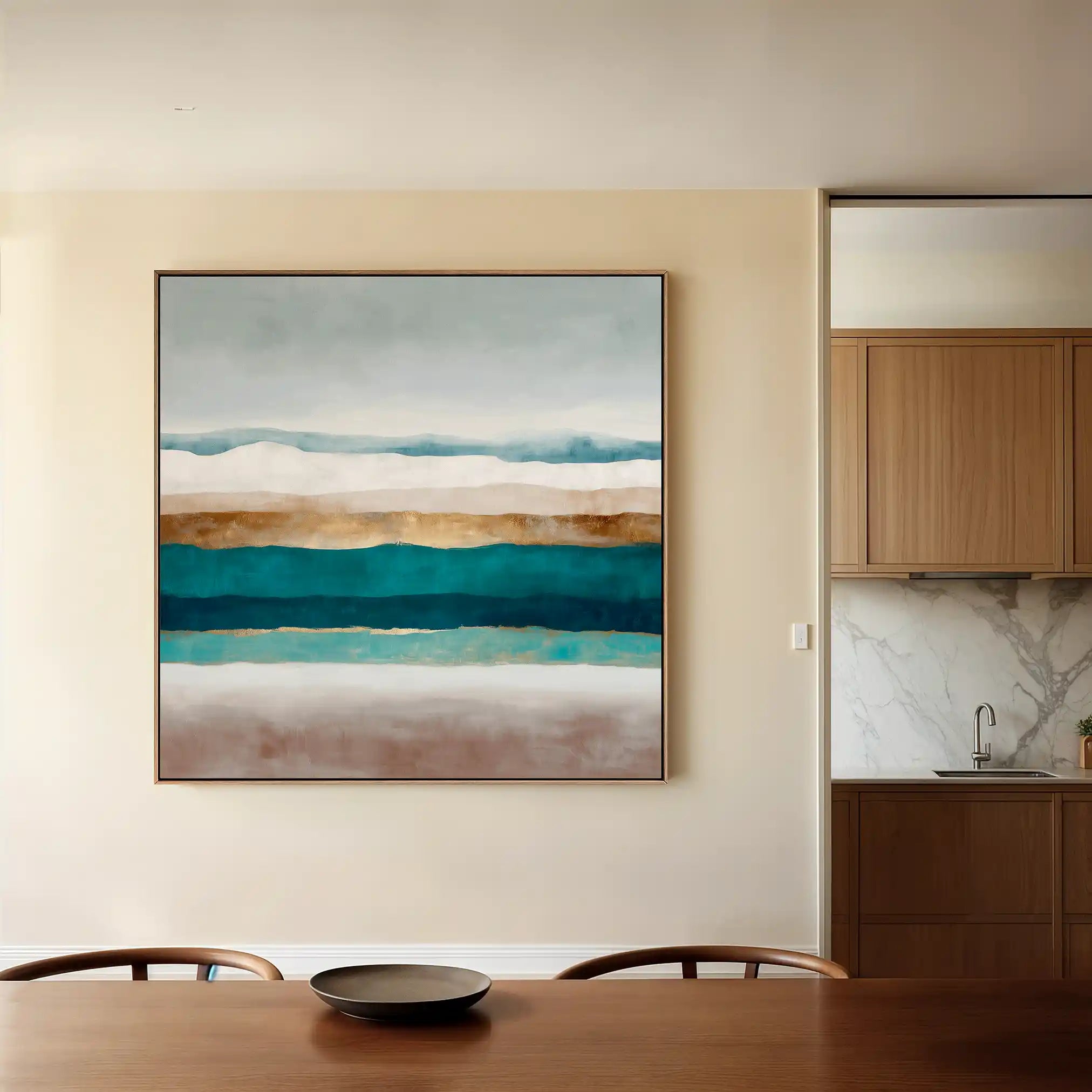 Abstract 1391 Canvas Art 60 x 60 cm / Black