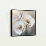 Floral 1391 Canvas Art 16" x 16" / 40 x 40 cm / Black