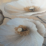 Floral 1391 Canvas Art 16" x 16" / 40 x 40 cm / Black