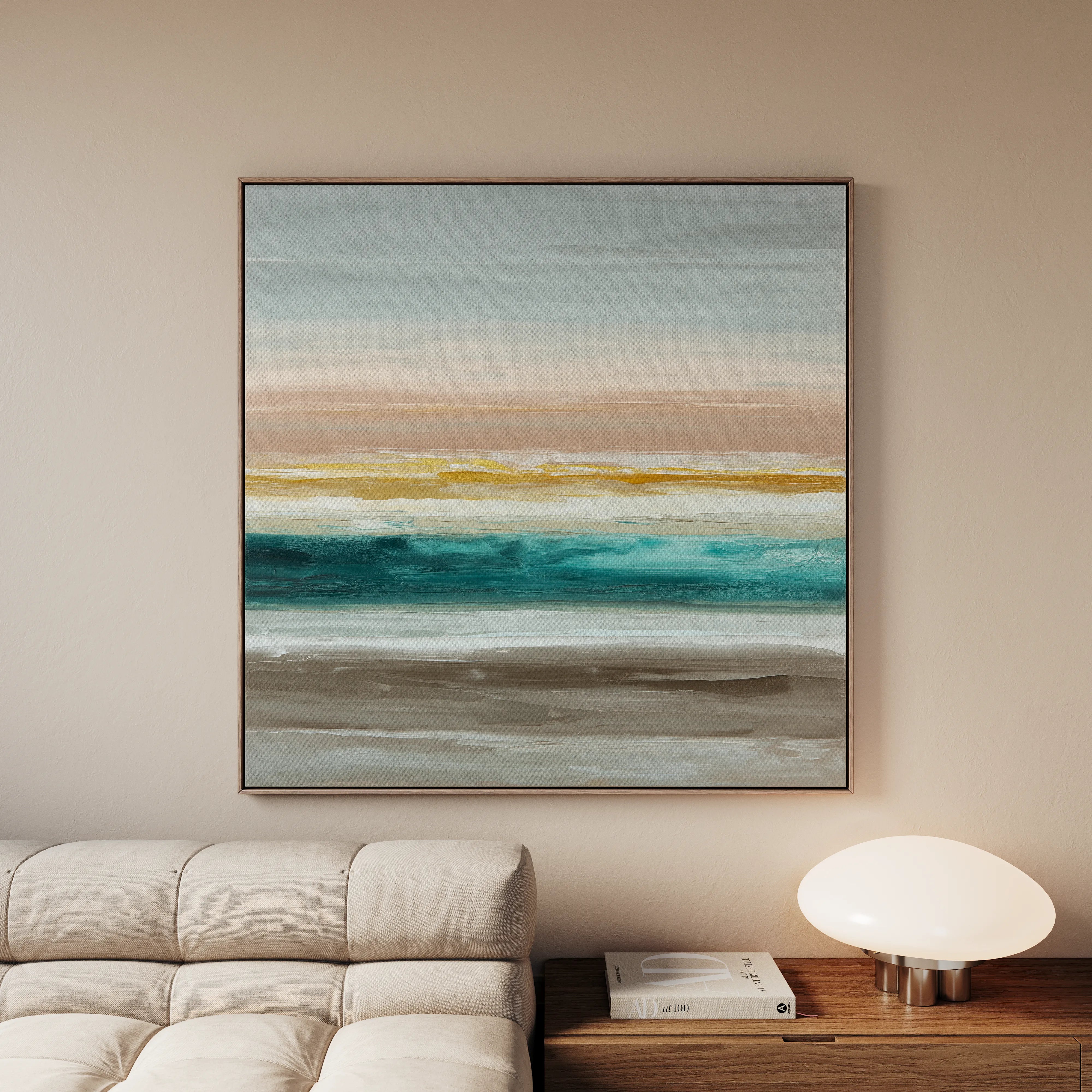 Abstract 1392 Canvas Art 16" x 16" / 40 x 40 cm / Black