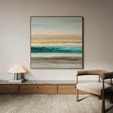 Abstract 1392 Canvas Art 16" x 16" / 40 x 40 cm / Black