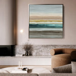 Abstract 1392 Canvas Art 16" x 16" / 40 x 40 cm / Black