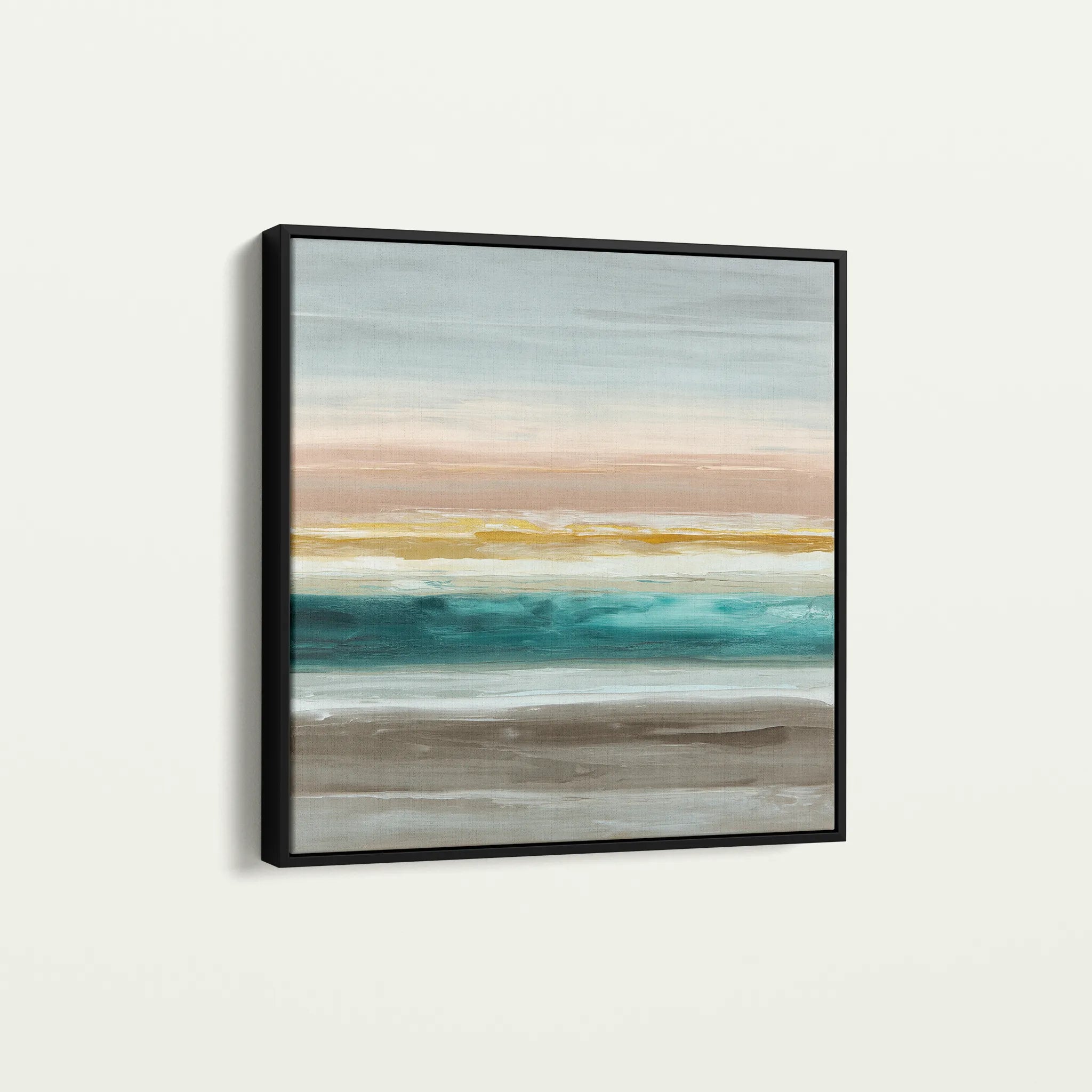 Abstract 1392 Canvas Art 16" x 16" / 40 x 40 cm / Black