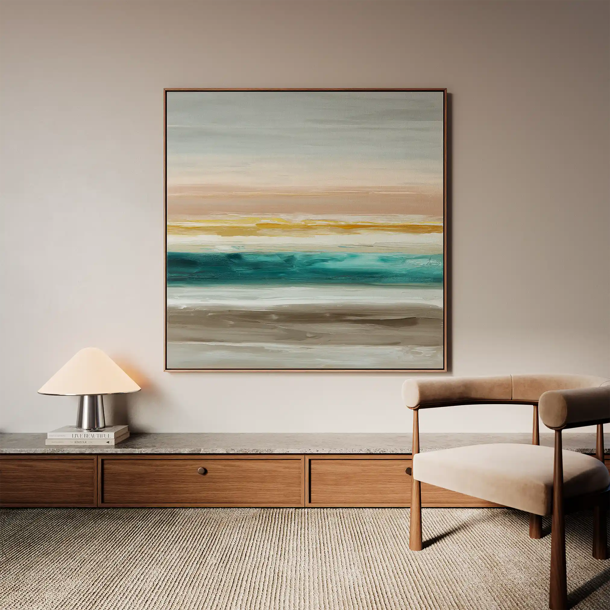 Abstract 1392 Canvas Art 60 x 60 cm / Black