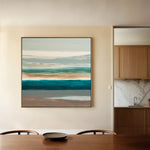 Abstract 1393 Canvas Art 16" x 16" / 40 x 40 cm / Black