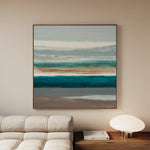 Abstract 1393 Canvas Art 16" x 16" / 40 x 40 cm / Black