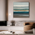 Abstract 1393 Canvas Art 16" x 16" / 40 x 40 cm / Black