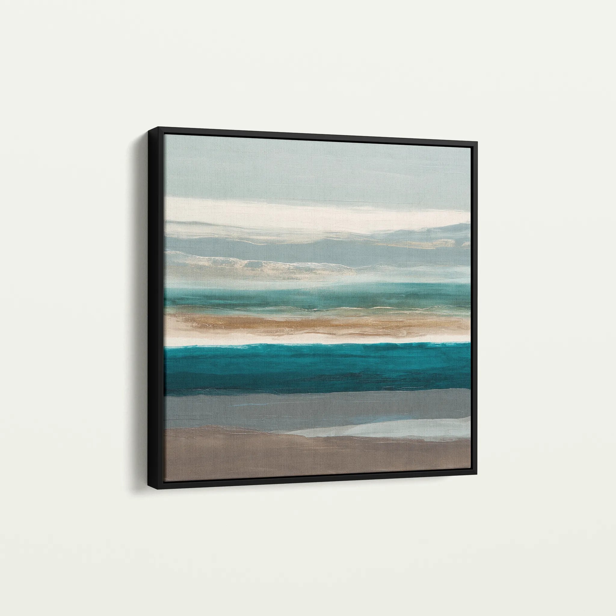 Abstract 1393 Canvas Art 16" x 16" / 40 x 40 cm / Black