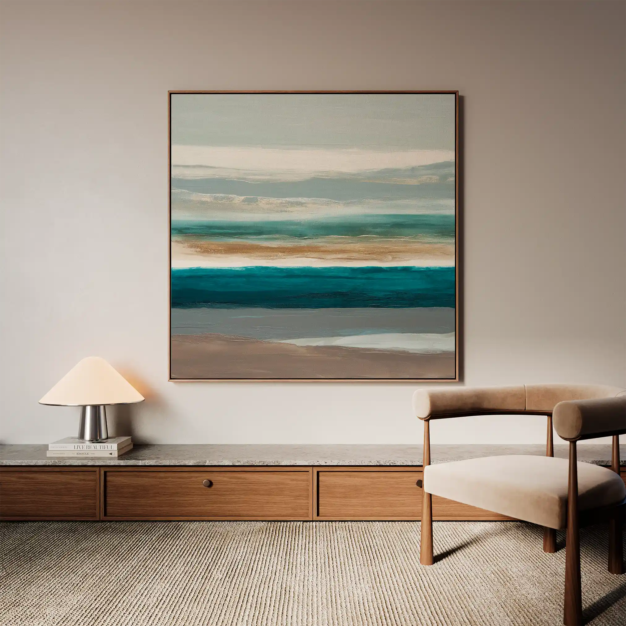 Abstract 1393 Canvas Art 60 x 60 cm / Black