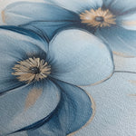 Floral 1393 Canvas Art 16" x 16" / 40 x 40 cm / Black