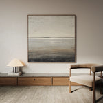 Abstract 1394 Canvas Art 16" x 16" / 40 x 40 cm / Black