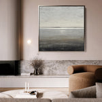 Abstract 1394 Canvas Art 16" x 16" / 40 x 40 cm / Black