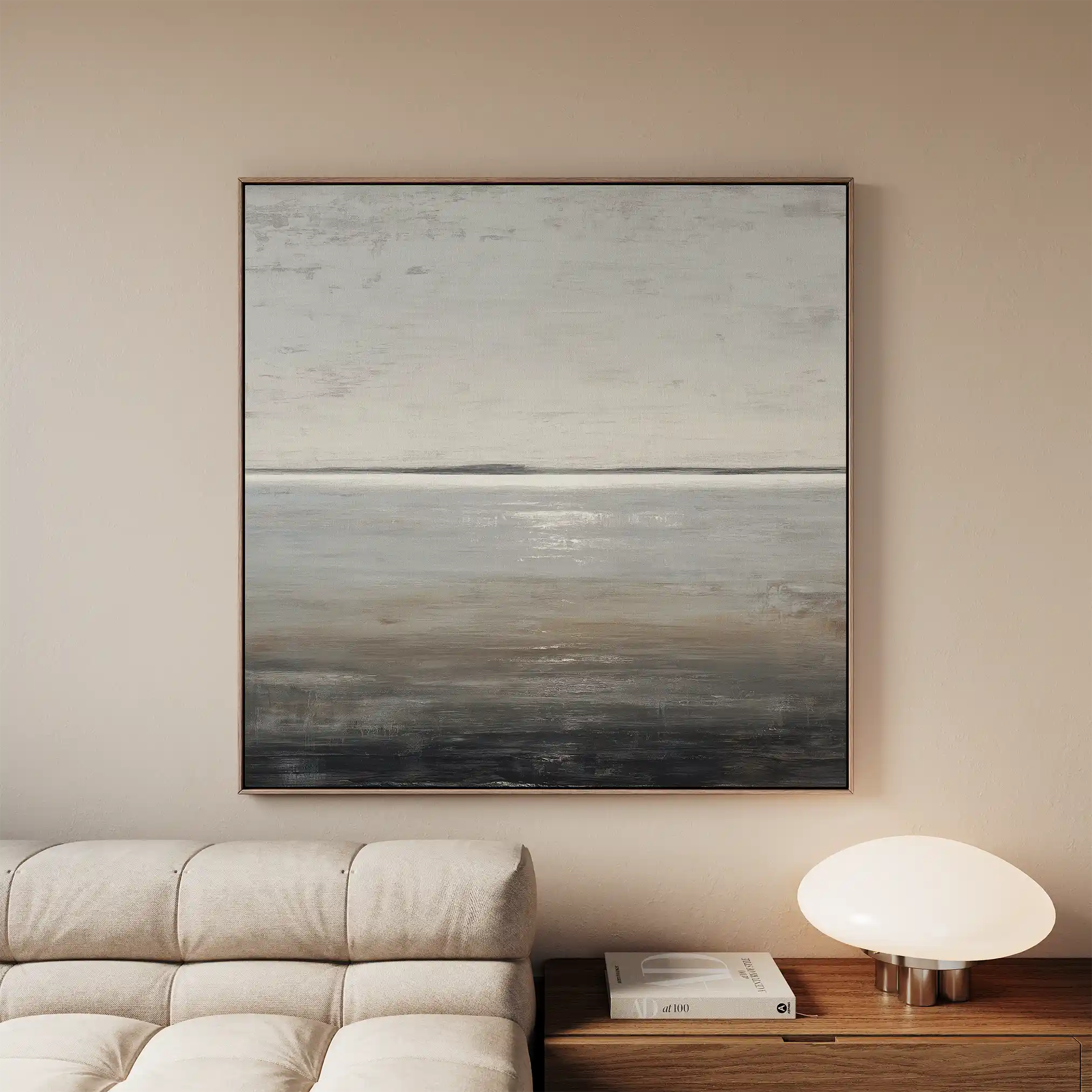 Abstract 1394 Canvas Art 60 x 60 cm / Black
