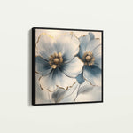 Floral 1394 Canvas Art 16" x 16" / 40 x 40 cm / Black