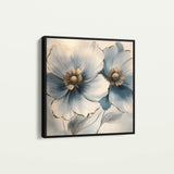 Floral 1394 Canvas Art 16" x 16" / 40 x 40 cm / Black